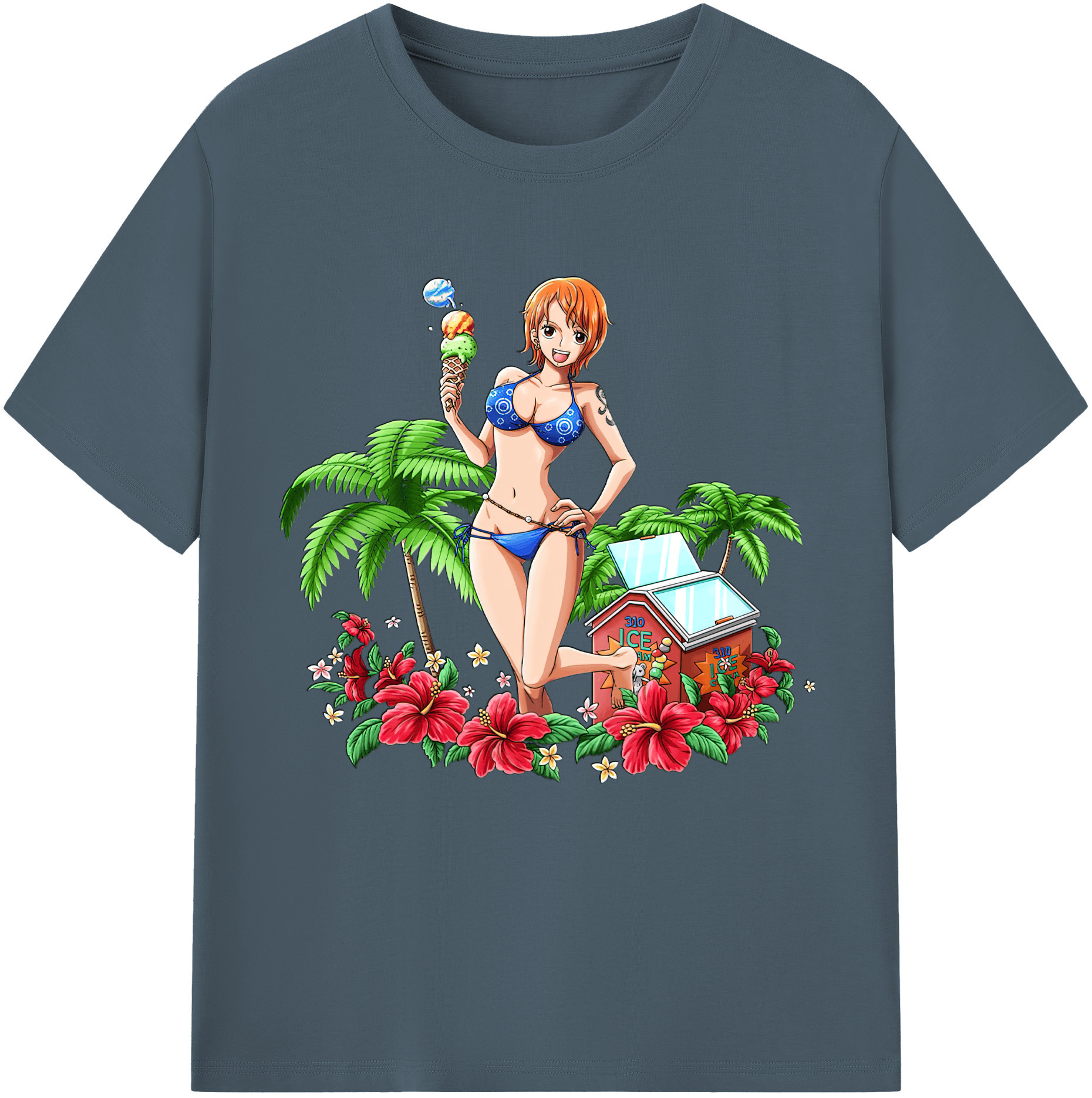ワンピース ナミ ONE PIECE Nami 綿100％半袖Tシャツ（フロントプリント）